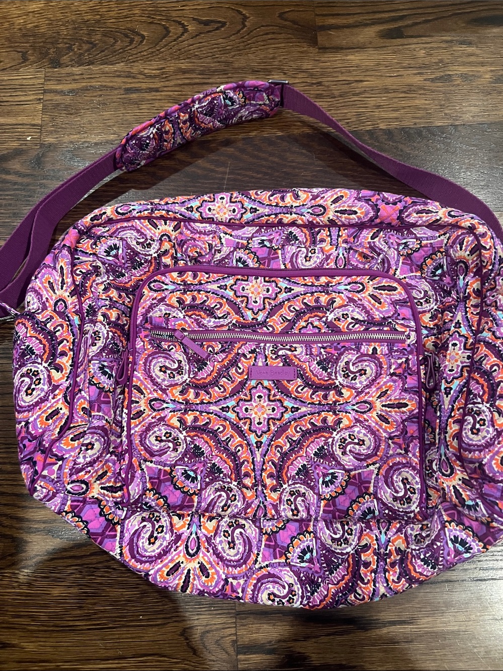 Vera Bradley Purple Quilted Paisley Shoulder Bag